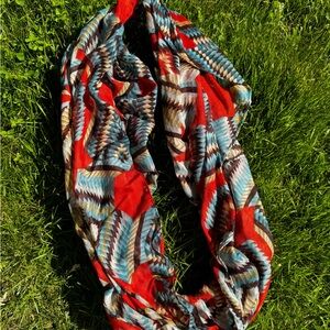 Colorful Geometric Patterned infinity Scarf